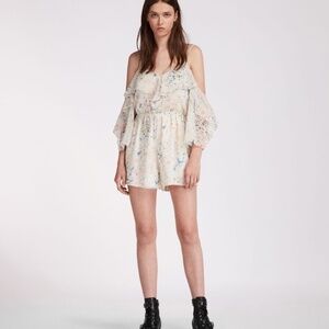 All Saints Jasmine Juni Playsuit Flowy Romantic Coastal Boho Twee Romper US 2
